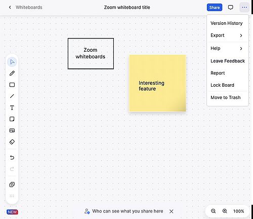 Zoom whiteboard