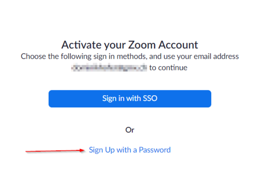 Zoom - Login with password